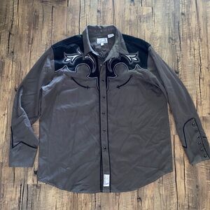 Panhandle Slim Western Embroidered Pearl Snap Shirt